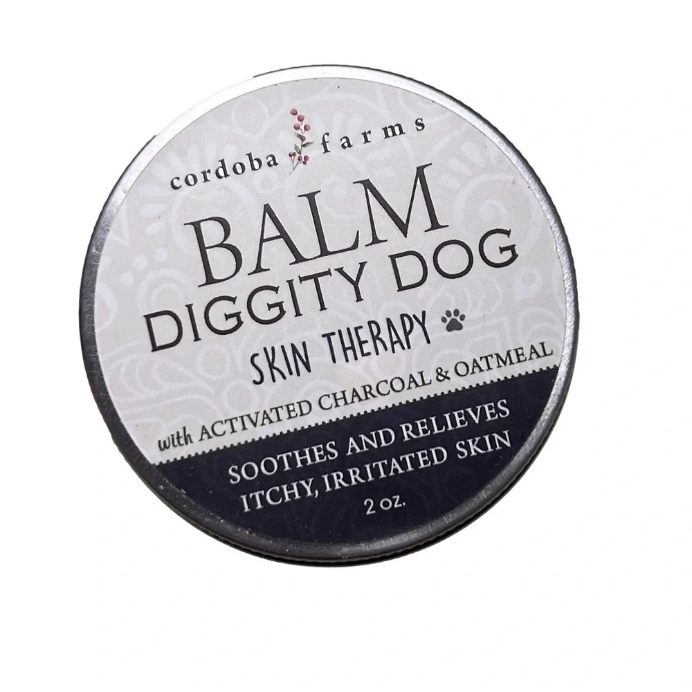 Cordoba Farms Balm Diggity Dog Skin Therapy 2 oz | Oatmeal + Charcoal Dog Balm